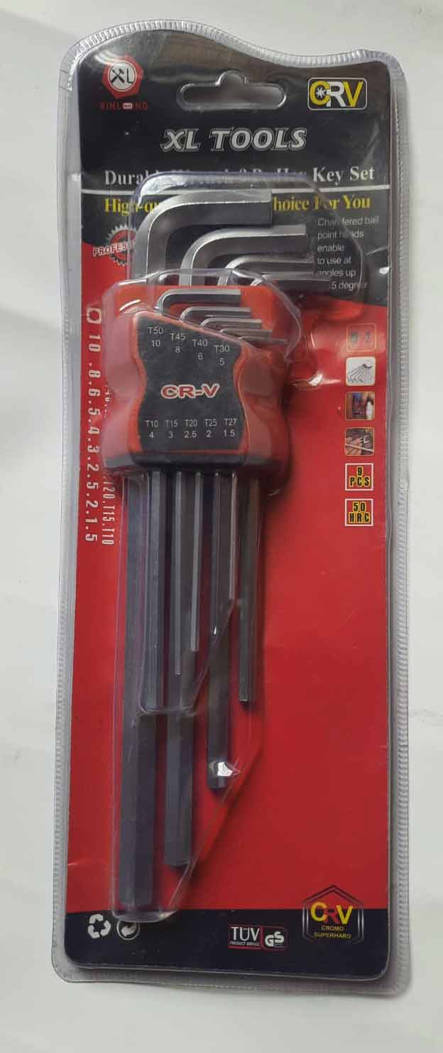 XL- Tools CR-V Allen Key Set